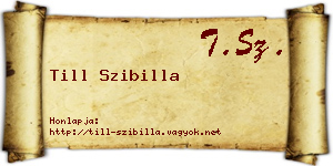 Till Szibilla névjegykártya